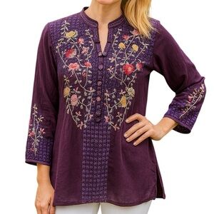Johnny Was FLORAL EVENT BLOUSE NWT RARE